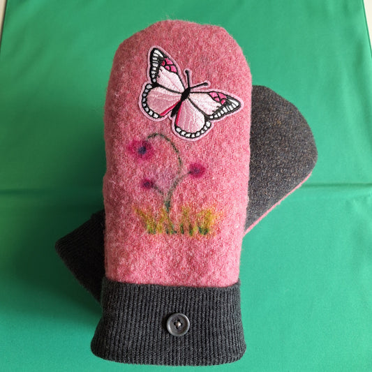 Small - Butterflies - Pure Wool Mitt