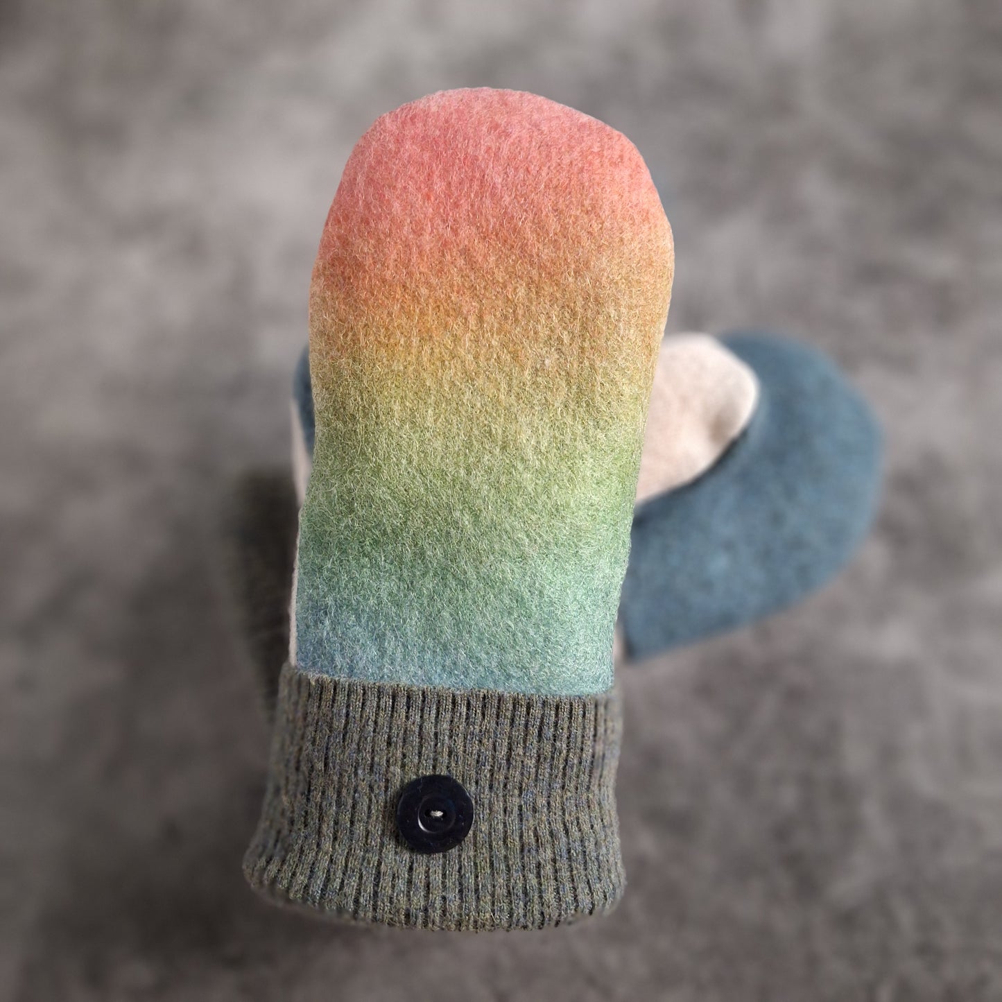 Small- Rainbow Glow -Pure Wool Mitt